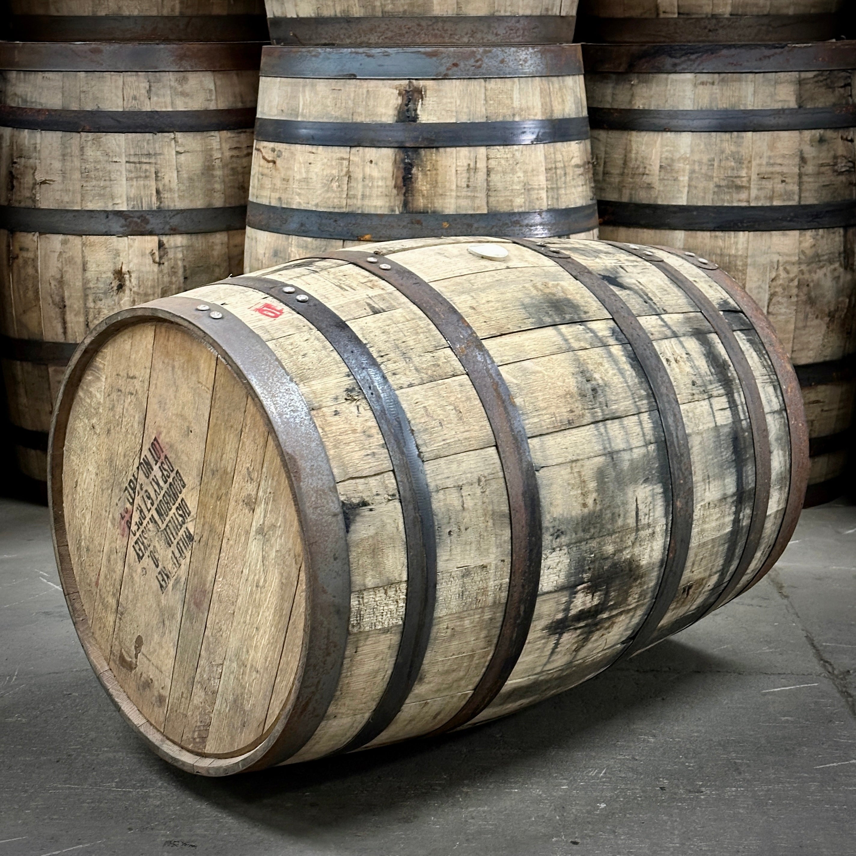 53 Gallon Wild Turkey Bourbon Barrel on its side