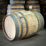 59 Gallon Orange Wine Barrel on its side