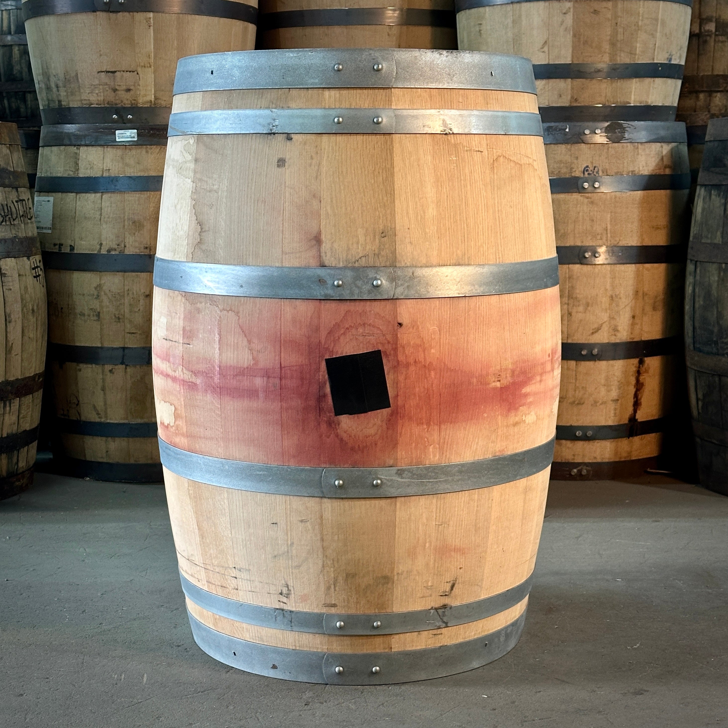 Red wine barrel upright